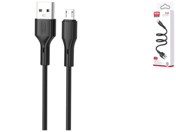Кабель USB XO NB230 Rock Series Micro 2.4A Цвет Черный
