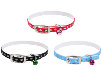 Нашийник для кішок Nobleza, PU, XS, 21-26см, 3 кольори, (ціна за 1шт)