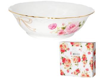 Салатник Бант, порцеляна, 18х5см, 600мл, колір білий