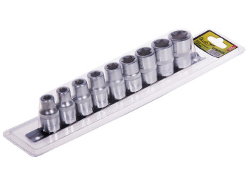 Набор головок Alloid, Torx, 1/2"DR, E10-E24, 9 предметов, цвет серый