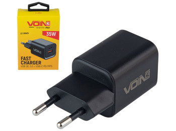 Мережевий зарядний пристрій VOIN 35W (USB QC3.0 + PD 35W)