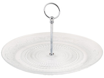 Блюдо для фруктов Viva Lace, круглое с ручкой, 29см, в упаковке, 6900070027188