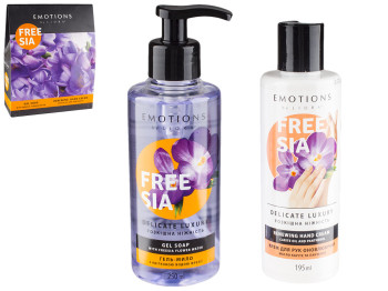 Набор косметический Liora emotions "Freesia" (гель-мыло 250мл+крем для рук 195мл)