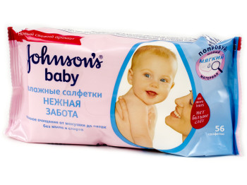 Влажные салфетки детские Johnson's Baby "Нежная забота" 56шт