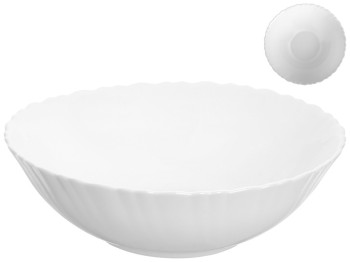 Салатник стеклокерамический Белый D18см