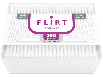 Ватные палочки косметические Fantasy Flirt пластик 200шт (в коробке) VPF023