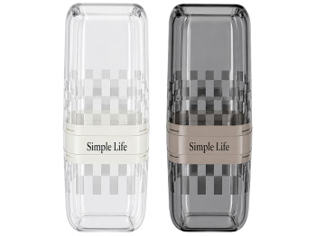 Футляр для зубної щітки Simple Life, пластиковий, 6,8×6×20 см, 2 кольори