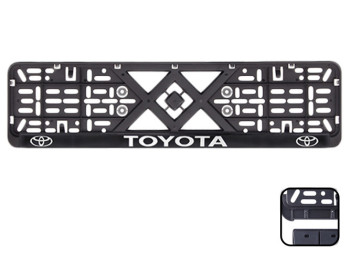 Рамка номера пластиковая с хромированной рельефной надписью TOYOTA