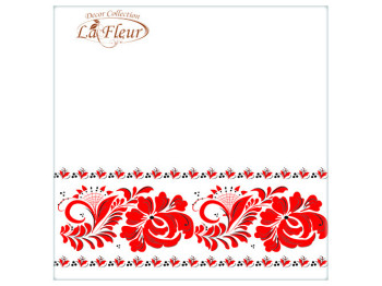 Салфетка La Fleur Украинская роспись 33х33 2 слоя 20шт