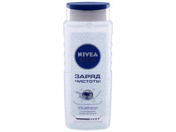 Гель для душу чоловічий Nivea Men "Заряд чистоти" з очисними мікрочастинками 500мл