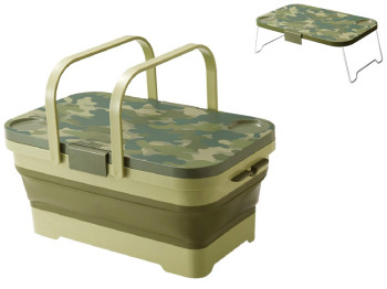 Корзина-переноска для пикника со столиком, 47х20х30см (цена за 2 предмета)