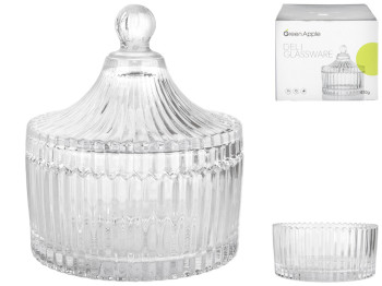 Сахарница с крышкой Deli Green Apple Медисон 4 D10,5см 430г