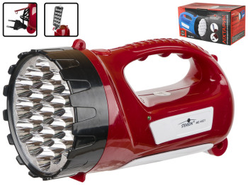 Фонарик светодиодный, аккумуляторный, 19+15LED