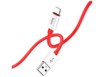 Кабель USB Hoco X87 Magic silicone Lightning Колір Червоний