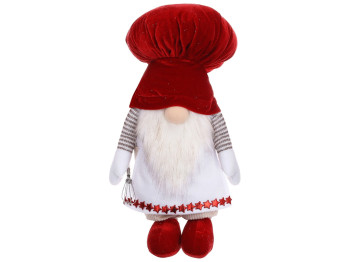 Мягкая игрушка Сидячий Гном-Повар, 20x16x47см