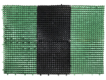 Коврик секционный Травка прорезиненный 55х37см, микс