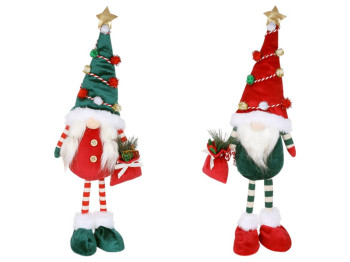 Іграшка мяка новорічна Гном, тканина, 15×10×45см, 2 види: дівчинка та хлопчик (ціна за 1шт)