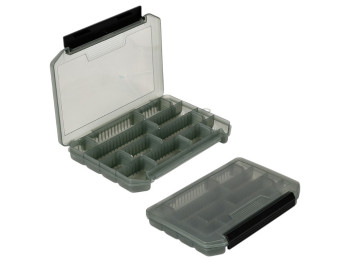 Коробка для снастей, 14 отделений, пластик, 21x14,5x2,5см, цвет серый