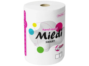 Полотенце бумажное Mildi Smart Mega Roll, 2 слоя, 400 листов, 55м, цвет белый