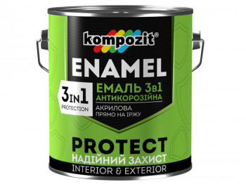 Емаль антикорозійна 3в1 PROTECT, Сіра 2,7 кг