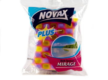 Губка банна "Novax" Plus Mirage 10x13x7см