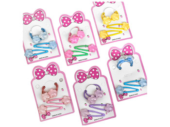 Аксессуары для волос (2 резинки, 2 заколки)