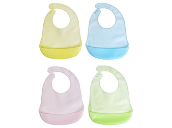 Слюнявчик силиконовый с карманом, 23х32см