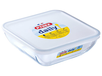 Форма Pyrex Daily, 20х20см, с крышкой, квадратная, 2л, 3426470289207