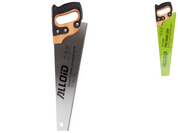 Ножовка по дереву Alloid, 40см, каленый зуб 3D, деревянная ручка