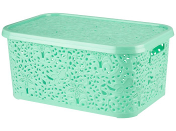 Корзинка R plastic Ажур, 22л, 43,5x31x20,5см, м'ята, 32207