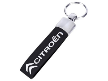 Брелок с резиновым ремешком, черный, CITROEN
