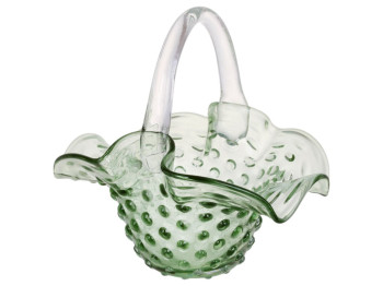 Ваза, ручная работа, стекло, 25×20,5×25см, цвет зеленый