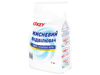 Відбілювач кисневий O'key, відбілювання, дезінфекція, перкарбонат натрію, 1кг