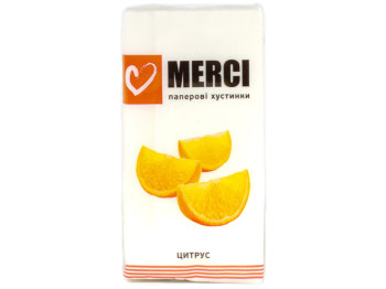 Платки носовые "Merci" "Цитрус" двухслойные 8шт