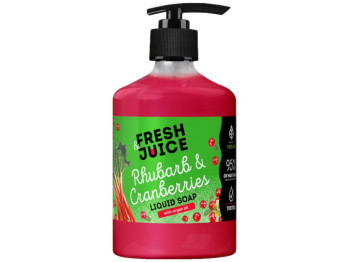 Мыло жидкое Fresh Juice, Rhubarb & Cranberries, с маслом арганы, аромат ревень и клюква, 460мл
