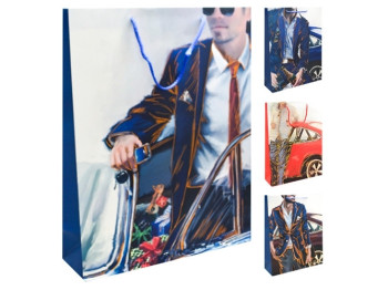 Пакет подарочный бумажный S For Men 18х23х8см