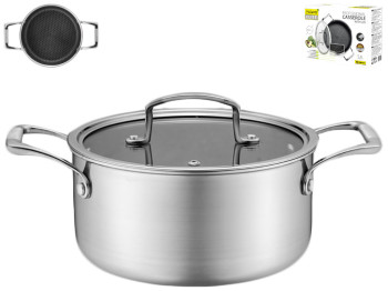 Кастрюля с крышкой профессиональная Maestro антипригарное покрытие ILAG Premium 5,4л D24см