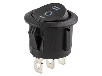 Перемикач on-off-on 12V круглий 3pin (YJ-WH10)