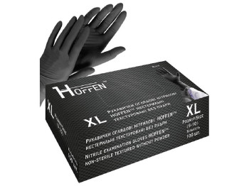 Перчатки нитриловые XL Hoffen 3.5г нестерильные текстурированные без пудры, 100шт