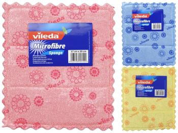 Серветка для посуду Vileda Micro&Sponge без упакування 17х20см 1шт