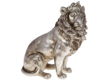 Декоративная статуэтка Царь зверей, 33см, цвет - стальной