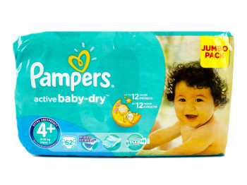 Подгузники Pampers "Active Baby-Dry Maxi Plus" (9-16 кг) 62 шт