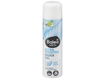Гель для бритья Balea Men Ultra Sensitive, без отдушек и красителей, 200 мл
