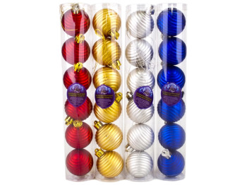 Елочные игрушки Шарики 4см (цена за колбу 6шт)