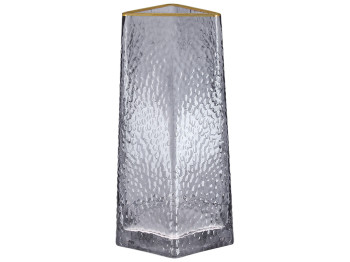 Ваза Elegant, 22см, серая с золотом