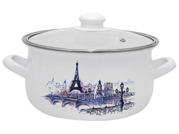 Кастрюля Infinity Paris SD-1526, з скляною кришкою, 16см, 1,8л, 80749