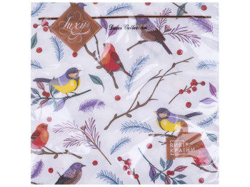 Салфетка Luxy Банкет птиц, 33х33см, 3 слоя, 18шт