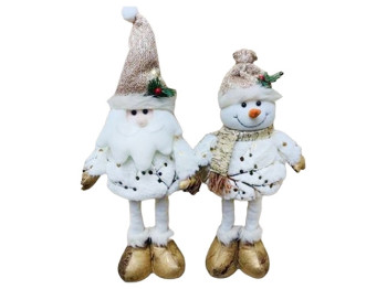 Фигура новогодняя Santa Snowman, 44см
