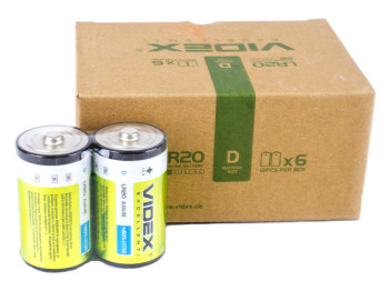 Батарейка алкалінова Videx LR20D 1.5V (ціна за спайку 2шт)