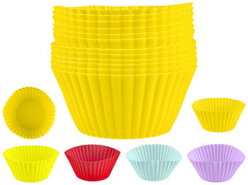 Форми силіконові для кексів Classic 7х7х3см (ціна за набір 12шт)